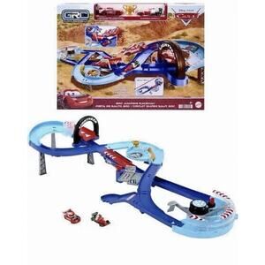 Pixar Cars Global Racers Cup GRC Jumping Raceway Set Lightning McQueen